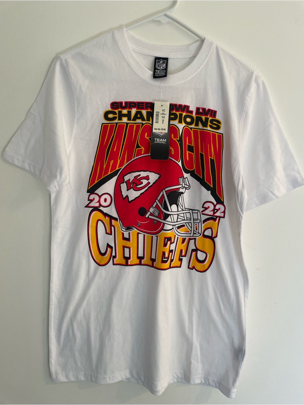 Team Apparel Kansas City Chiefs Super Bowl Short Sleeve Tee, Size S